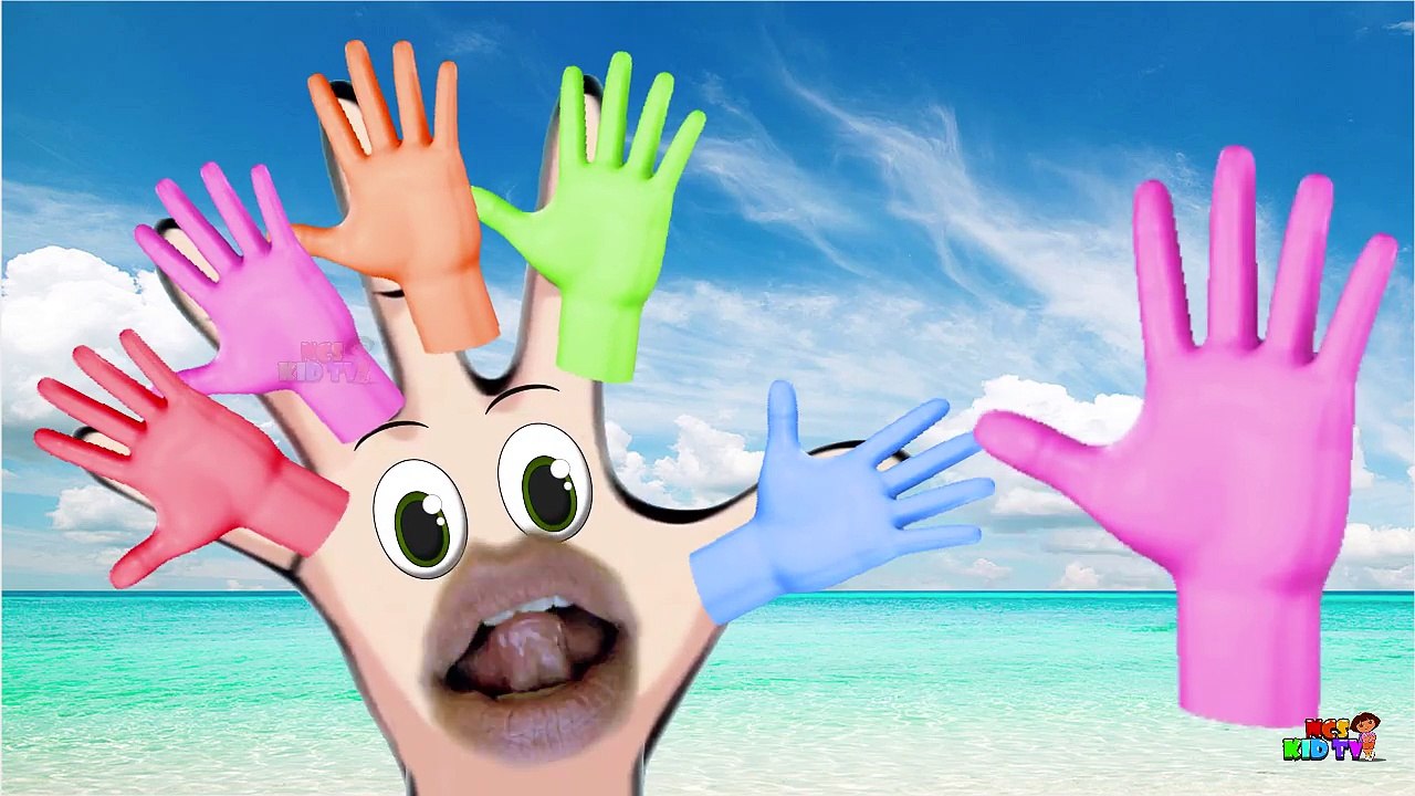 The finger family song halloween Hand painting videos for kids learn colors balloons for children