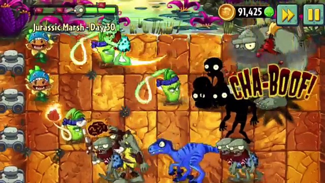 Plants vs. Zombies 2 Mod Instant Kill Plants Challenge Primal Plantas Contra Zombies 2 Gameplay