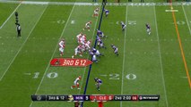 Cleveland Browns quarterback DeShone Kizer drops a sideline dime to wide receiver Ricardo Louis
