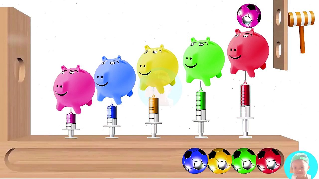 Learn Colors For Kids Children Toddlers With Pig Painting Nursery Rhymes English