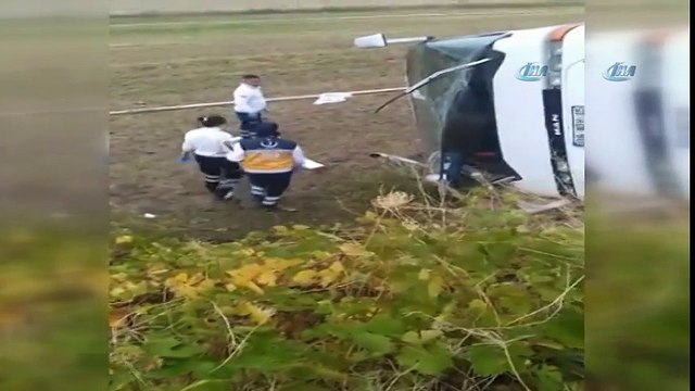 İşçi Servisi Kaza Yaptı: 19 Yaralı