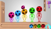 Skeleton Colors Learn Colors With Soccer Balls Hammer Xylophone to Childrens
