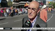Unionistas protestan en Madrid contra la independencia de Cataluña