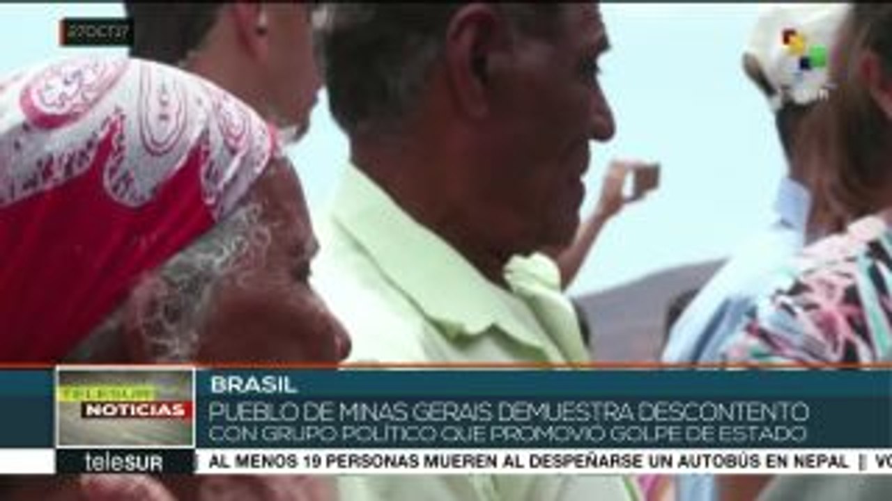 Brasil: habitantes de Minas Gerais expresan su rechazo a Aecio Neves