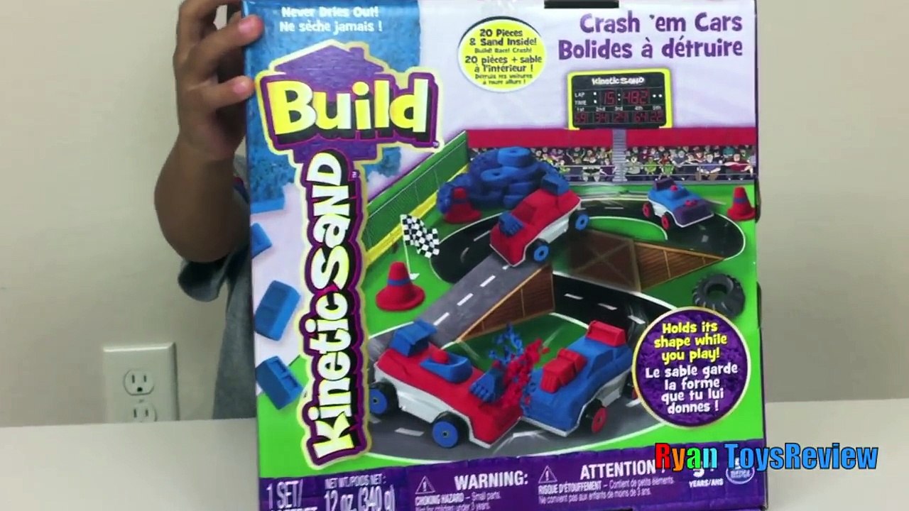 Kinetic Sand Build Crash Em Cars Play Set Toys For Kids Ryan ToysReview