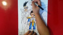 Drawing Vegeta, Nappa & Raditz | Dragonball Z | TolgArt