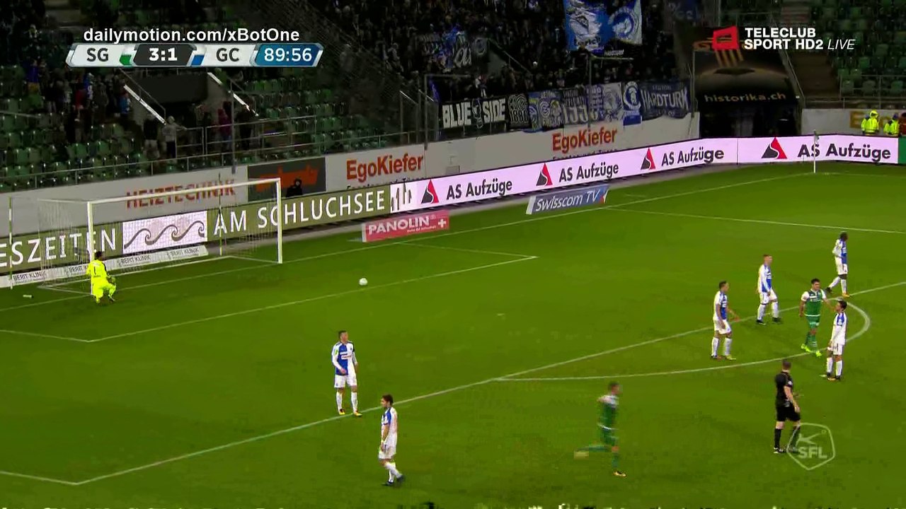 Tranquillo Barnetta Goal HD - St. Gallen 3 - 1 Grasshoppers - 29.10.2017 (Full Replay)