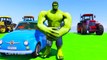 COLOR TRACTOR with BUS in Spiderman Cars Cartoon for babies w Superheroes for kids!