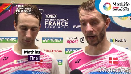 Yonex IFB 2017 : La réaction de Boe/Mogensen (DEN) après leur défaite en finale
