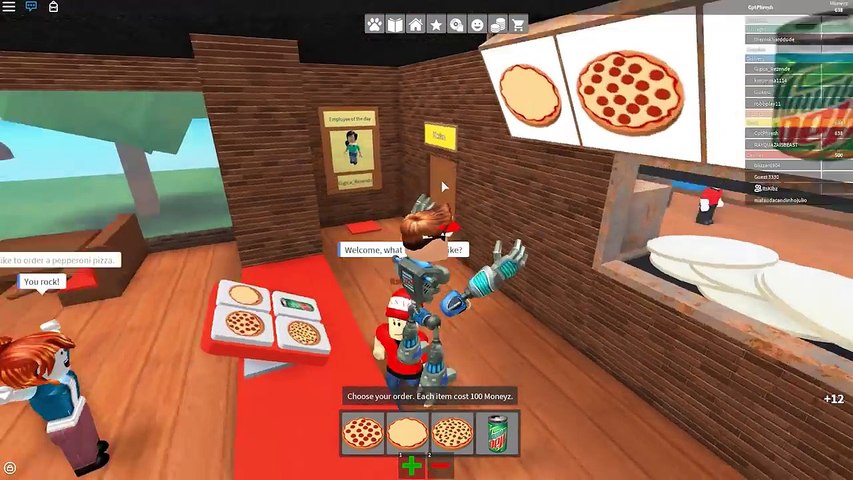 Roblox Work At A Pizza Place Best Job 2016 Video Dailymotion