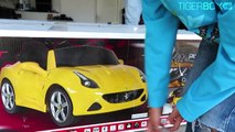 Unboxing New Ferrari Battery Powered Ride On Super Fast Car 12V Power Wheels Test Drive, TigerBox HD