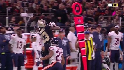 Michael Thomas somehow gets both feet in on this 22-yard sideline catch