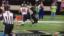 Zach Miller Gets His Leg Broken vs Saints!