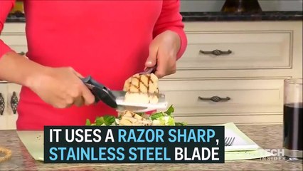 Clever Cutter 2 in 1 Kitchen Knife  Cutting Board Scissors gizmodubai