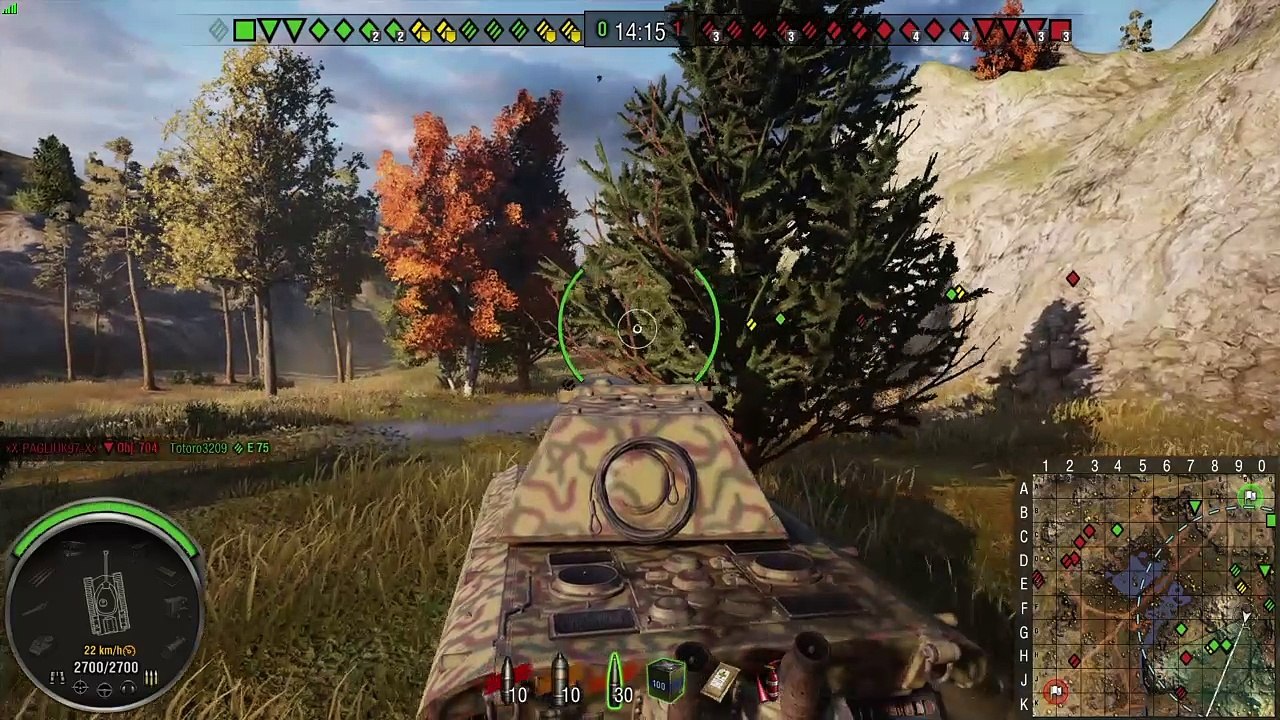 Ensimmäinen mark of excellence E 100 tankilla