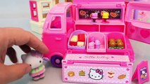 헬로키티 스낵밴 자동차 키티 하우스 뽀로로 장난감 Hello Kitty Cars Pororo Toys мультфильмы про машинки Игрушки おもちゃ