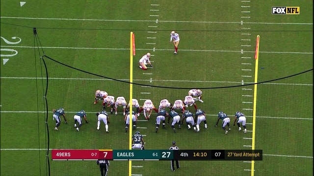Philadelphia Eagles defensive end Derek Barnett blocks field goal AND recovers