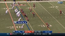 Cincinnati Bengals defensive end Carlos Dunlap fakes out camera on tipped-ball INT for go-ahead pick-six