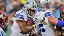 Ezekiel Elliott powers his way one yard into the end zone