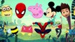 Wrong Bodies Wrong Heads Paw Patrol, Peppa Pig, Spiderman, Mickey Mouse, Minions! ⭐ Nursery Rhymes