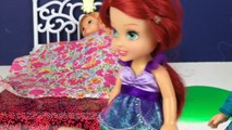 Frozen Anna Cuts Elsas Hair! With Little Mermaid Ariel Toddler Plus More!