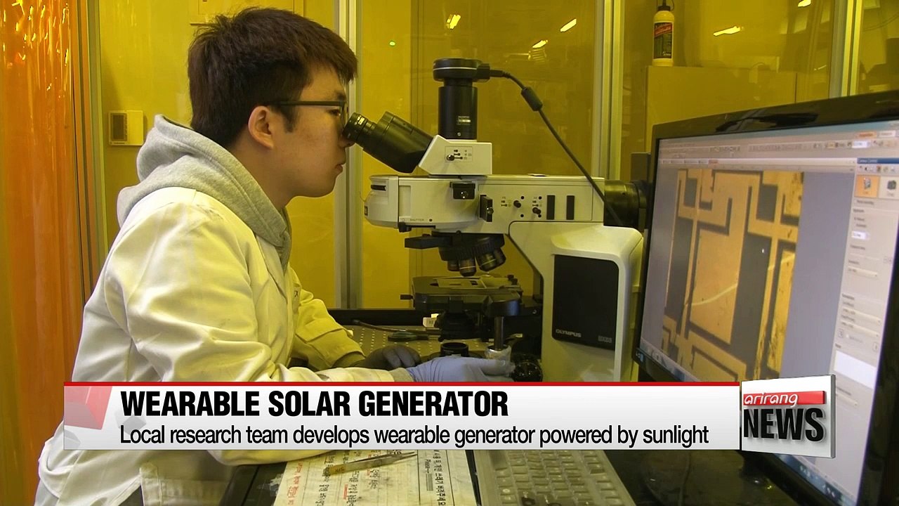 Researchers develop wearable generator powered with sunlight