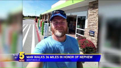 Man Walks 36 Miles To Honor Nephew, Raise Money for Children`s Miracle Network