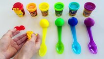Learn Colors Play Doh Ice Cream Lollipop Superhero Spoons Dinosaur Surprise Toys Nursery Rhymes Kids