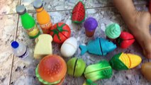 Cutting Fruit and Vegetables Play Food Pretend Playset For Children Learn Colors names of fruits-TEqOShxByL4