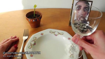 SAWING my assistant in HALF (magic meal part 1)!! Klunatik Dinner #56 _ ASMR eating sounds no talk-_LUUEBP3IGM