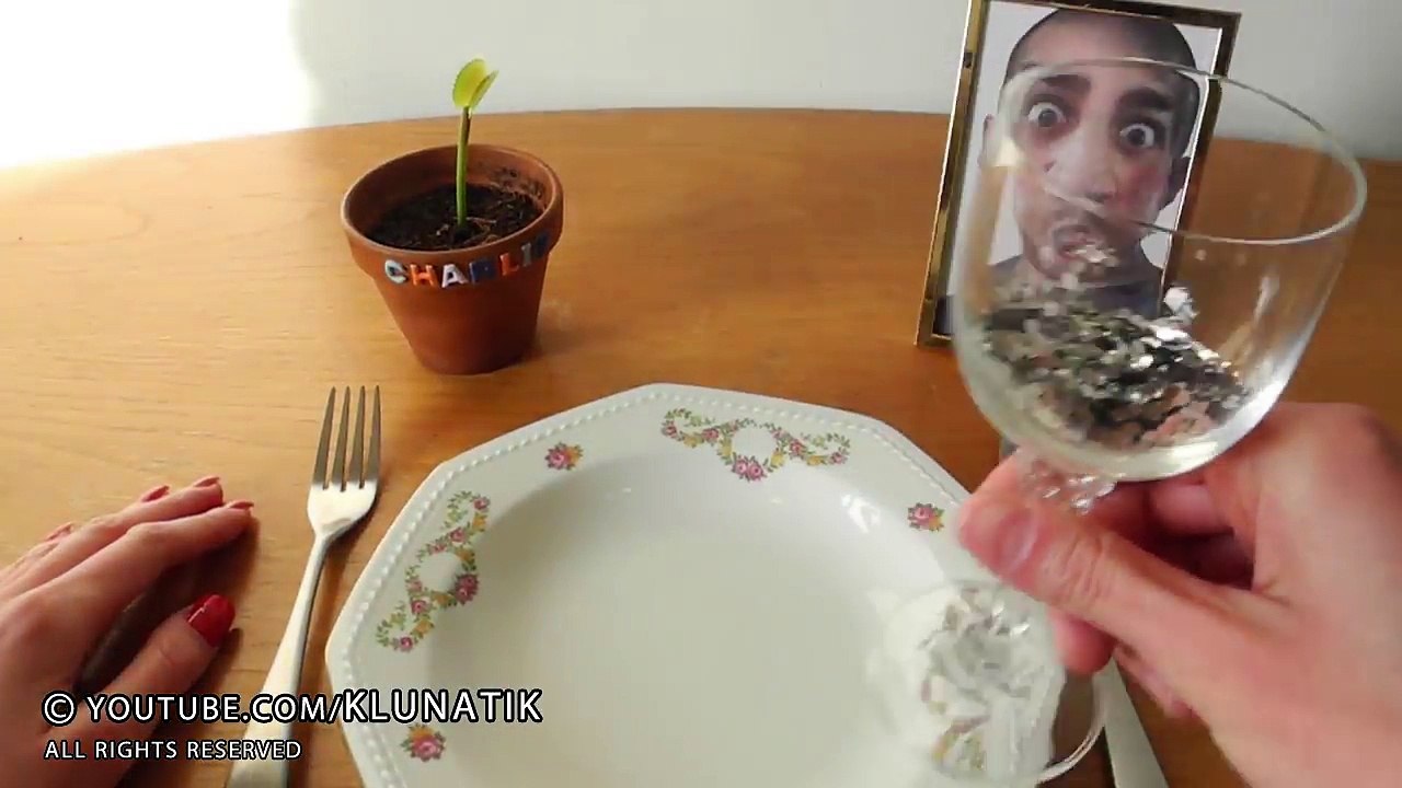 SAWING my assistant in HALF (magic meal part 1)!! Klunatik Dinner #56 _ ASMR eating sounds no talk-_LUUEBP3IGM