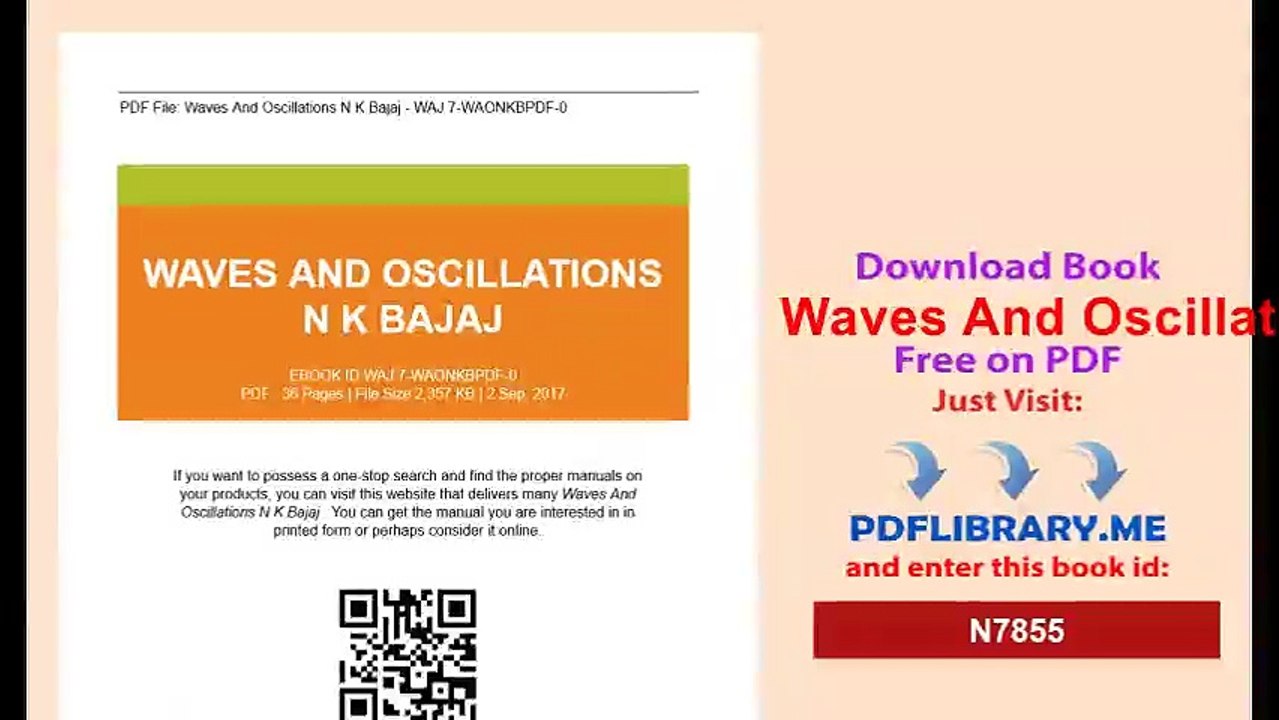 Waves And Oscillations N K Bajaj