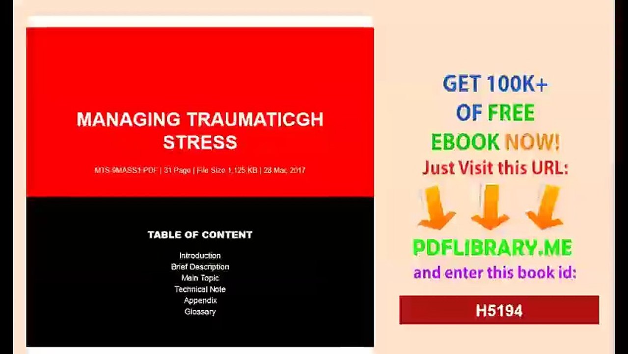 Managing Traumaticgh Stress