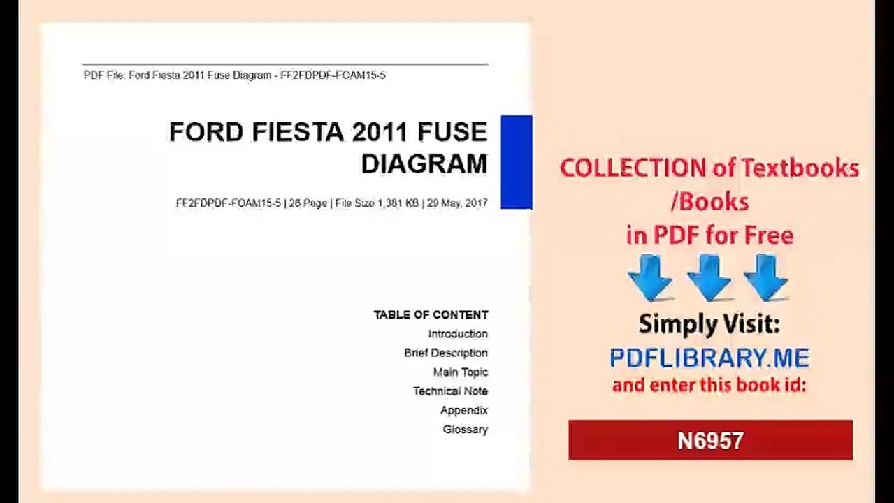 Ford Fiesta 2011 Fuse Diagram
