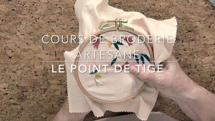 Cours de broderie avec Artesane : le point de tige