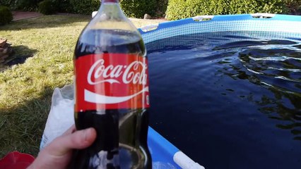 Taking a Bath in a Giant 1,500 Gallon Coca-Cola Swimming Pool!