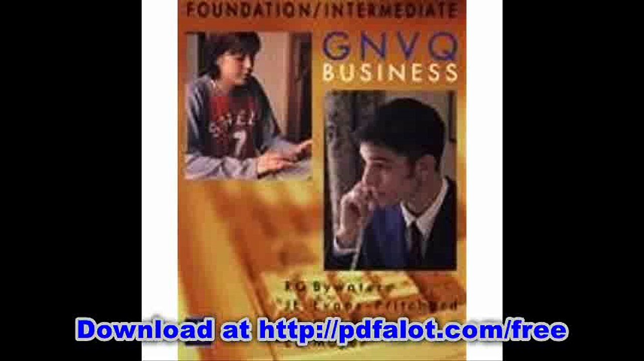 GNVQ Foundation and Intermediate Business Paper