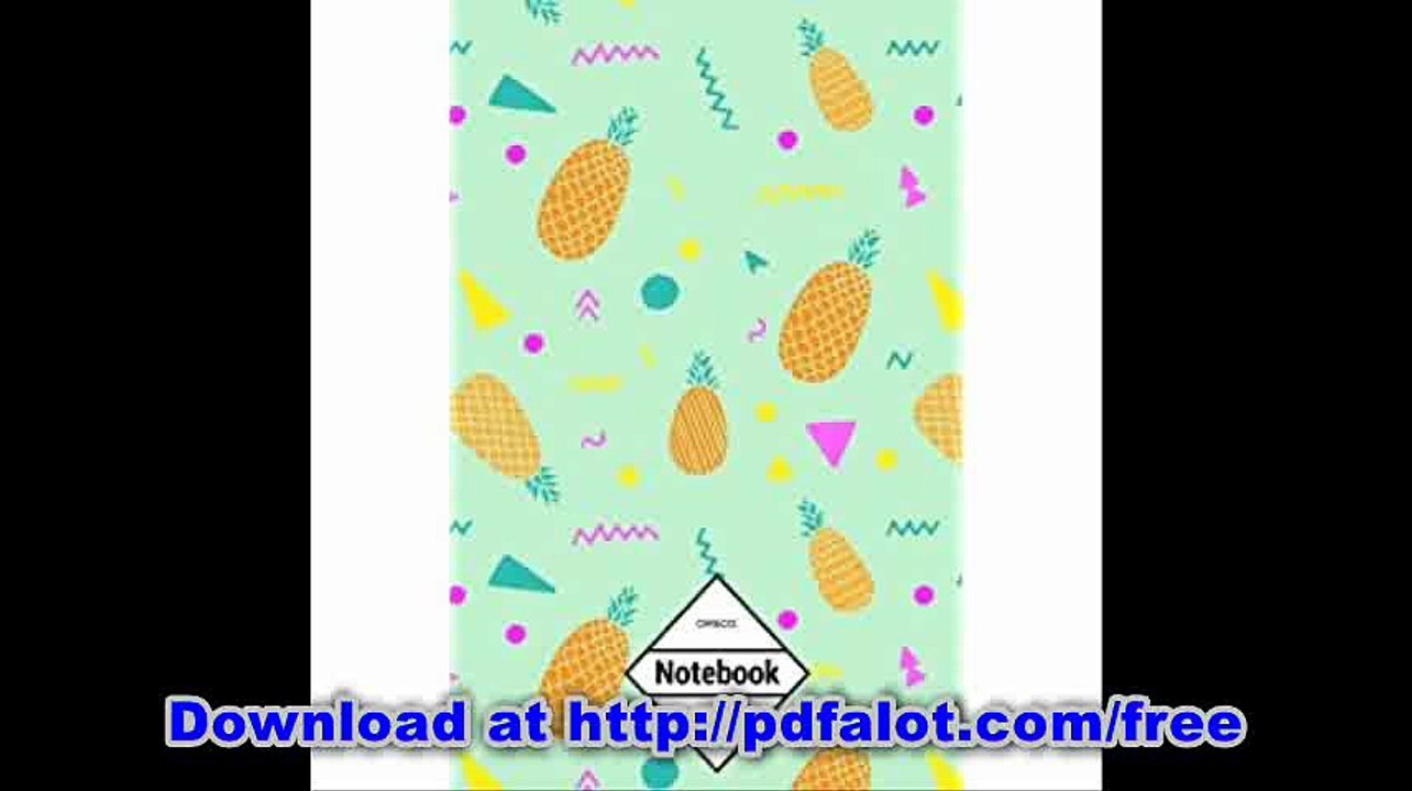 GM&Co Notebook Journal Dot-Grid, Lined, Graph, 120 pages 5.5'x8.5' Tropical Pineapple Doodle Clear Green