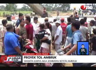Jembatan Beton Proyek Tol Ambruk, Satu Pekerja Tewas