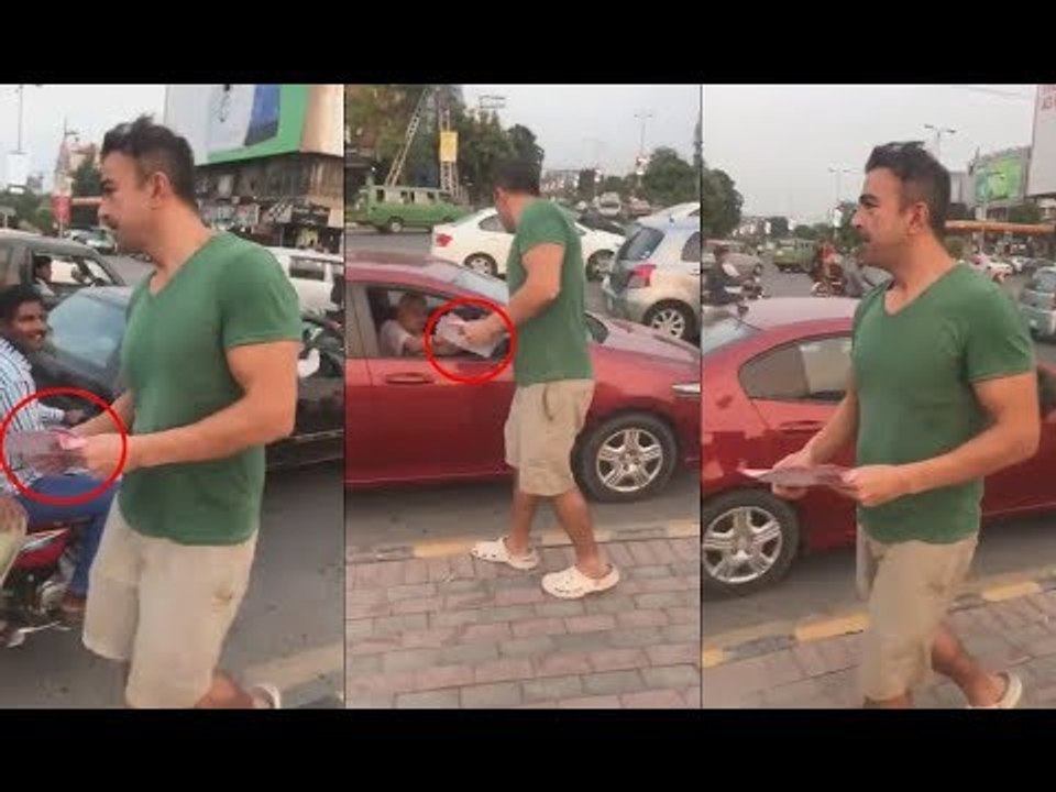 See What Shaan Shahid Doing On Lahore Streets