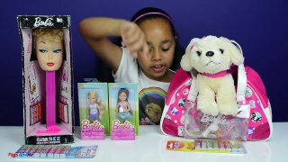 Giant Barbie Pez Candy Dispenser - Barbie Puppy Pet Doctor Check Up - Dolls Review