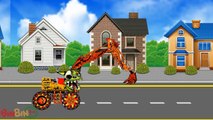 Good vs Evil | Excavator Street Vehicles Battles for Children | Construction for Kids | BinBin Tv