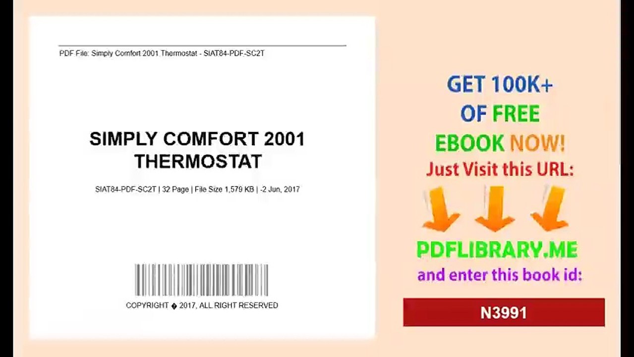 Simply Comfort 2001 Thermostat