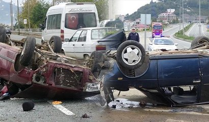 Trabzon'da iki ayrı kazada mucize kurtuluş