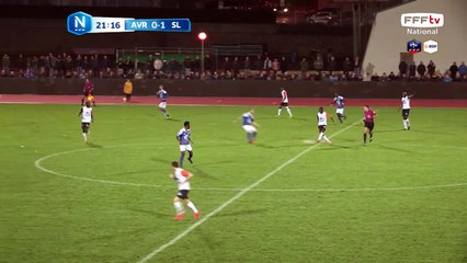 Le centre tir est directement sur le gardien d'Avranches.