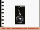 Silber Tabby KÃtzchen Weihnachtsbaum Flitterdekoration Geschenk