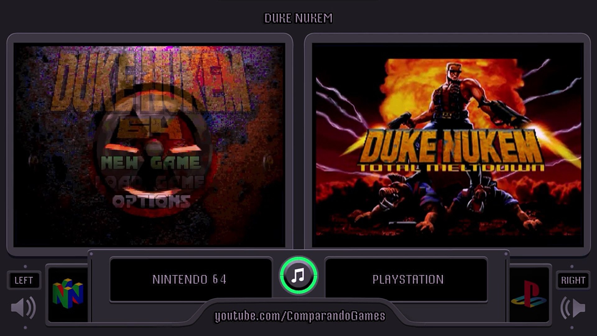 Duke Nukem 3D (Nintendo 64 vs Playstation) Side by Side Comparison ...