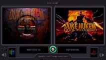 Duke Nukem 3D (Nintendo 64 vs Playstation) Side by Side Comparison