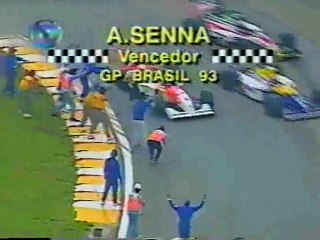 SENNA - GP do Brasil de 1993 (última volta + pódio)