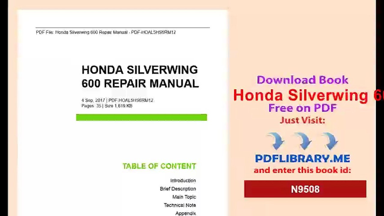 Honda Silverwing 600 Repair Manual
